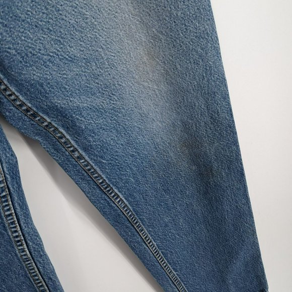 Levis Jeans 540 VTG Relaxed Fit 42x34 Cotton USA Made Denim Blue 90s High Rise - Picture 6 of 12